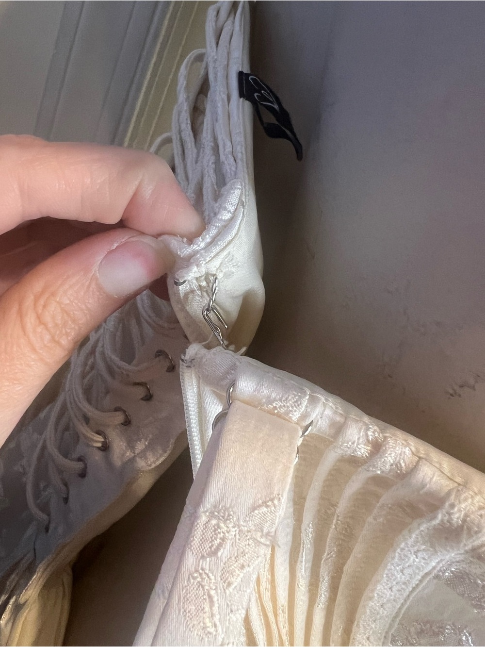 Windsor Corset dress in Cream Floral Jacquard size Medium - Picture 7 of 11